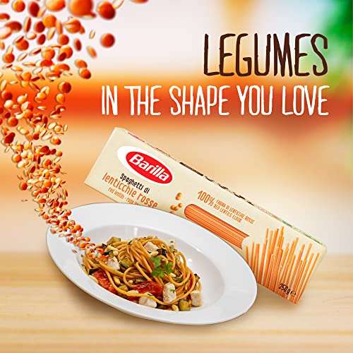 Barilla pasta di legumi spaghetti di lenticchie rosse [Senza glutine, 250 gr]