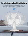 Ventilatore da Tavolo Midea FT40-21M - Silenzioso, 3 Velocità, Oscillazione 80°, Bianco
