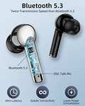 Cuffie Bluetooth, Auricolari Bluetooth 5.3 con Microfono ENC