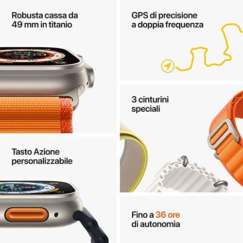 Apple Watch Ultra (GPS + Cellular, Cassa 49mm)