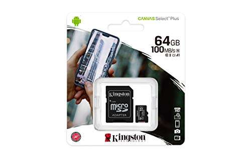 Kingston - microSD 64GB [con adattatore SD]