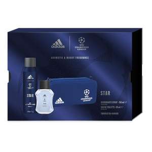 Adidas Confezione Regalo UEFA Star Edition - Con Profumo, Spray e Trousse da Viaggio