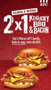 [KFC] Clicca e Ritira 2x1 Kentucky BBQ& Bacon