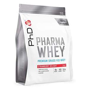 Phd Pharma Whey , Strawberry Delight - Proteine In Polvere, Integratore Alimentare Ricco Di Proteine Al Gusto Di Fragola - 2050 g