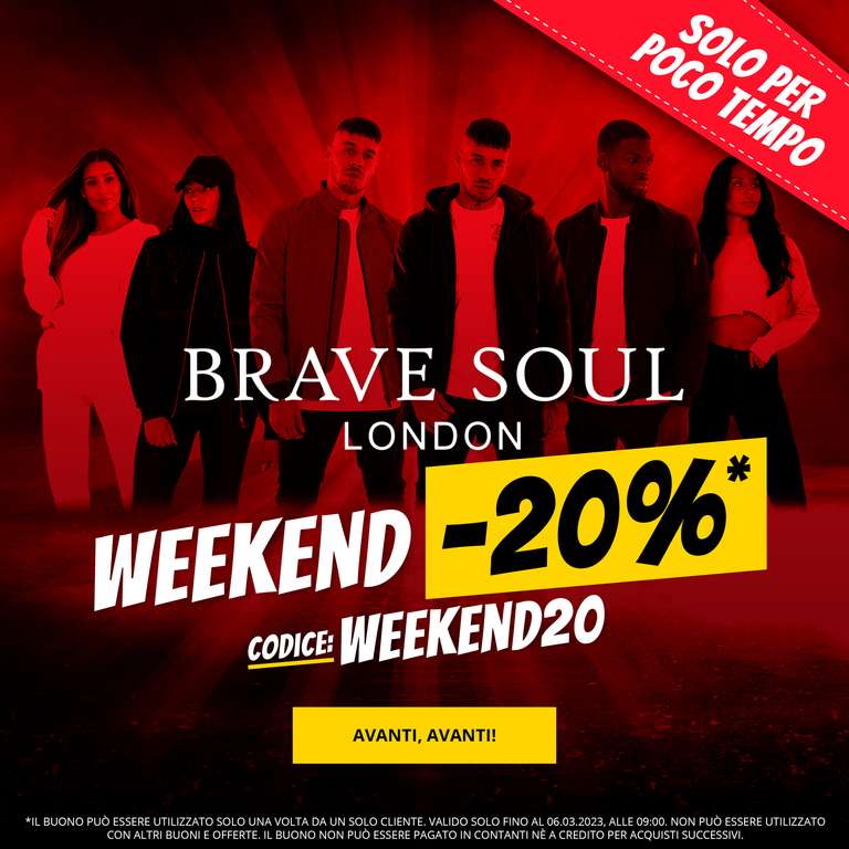 Brave Soul London - Sconti fino al 75% + 20% EXTRA