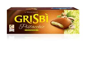 Grisbì Crema Pistacchio - Biscotti Ripieni al Pistacchio (1 confezione da 9x150g)