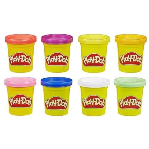 Play-Doh - Pasta da Modellare Neon (Confezione da 8 vasetti)