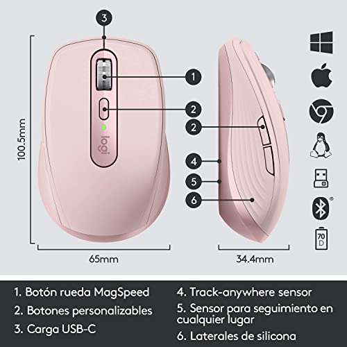 Logitech MX Anywhere 3 Mouse Compatto Performante