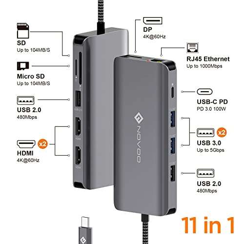 Docking Station Hub USB C [11 in 1]
