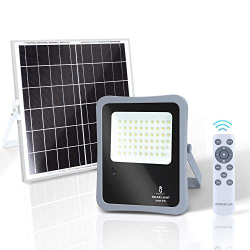 Aigostar - Faretto solare LED per esterni con telecomando [200W]