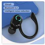 Auricolare Bluetooth Sport | Con Gancio, cancellazione attiva del rumore (Wireless, nero)