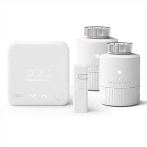 TADO - Kit di base V3+ Termostato smart + 2 valvole termostatiche wireless [Google home, Alexa]