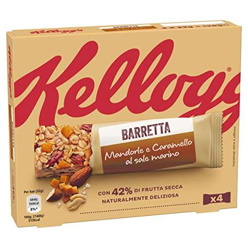Kellogg’s - Barretta mandorle e caramello al Sale Marino [4 x32gr]