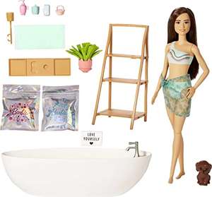 Barbie Vasca da Bagno Relax Playset con Bambola e Cagnolino | Giocattoli per Bambini 3+ anni