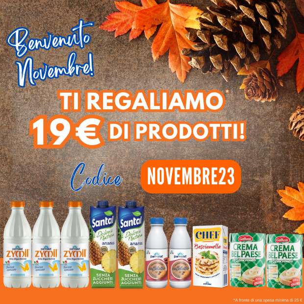 Parmalat: 19€ di prodotti omaggio (spesa min. 25€) + 10% di sconto sul  primo ordine »