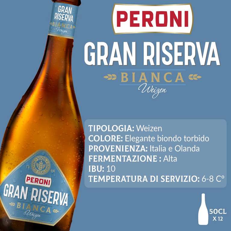 Peroni Birra Gran Riserva Bianca (12 Birre da 50 cl)