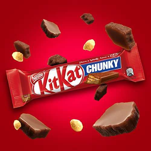 KITKAT CHUNKY Snack di Wafer ricoperto di Cioccolato al Latte [36 pezzi da 40g]