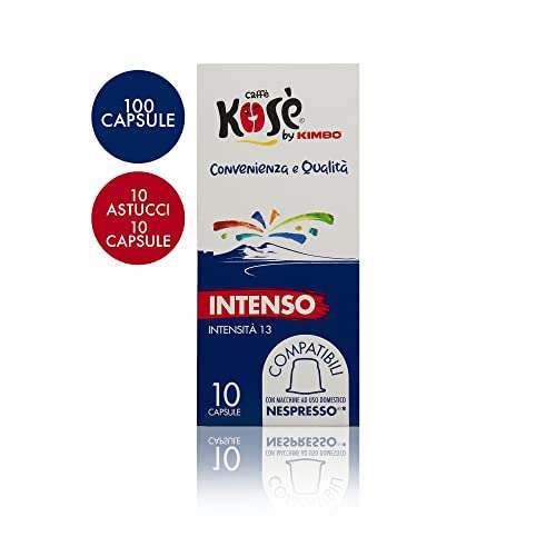 Kosè by Kimbo - Caffè intenso [100 capsule, intensità 13/13]