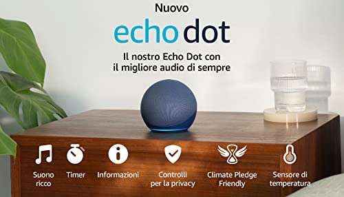 Nuovo Echo Dot (5ª generazione, modello 2022)