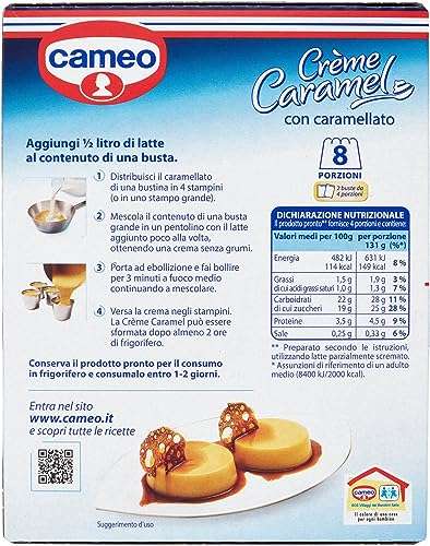 Cameo Preparato per Dessert Crème Caramel, 200g (Confezione da 5)