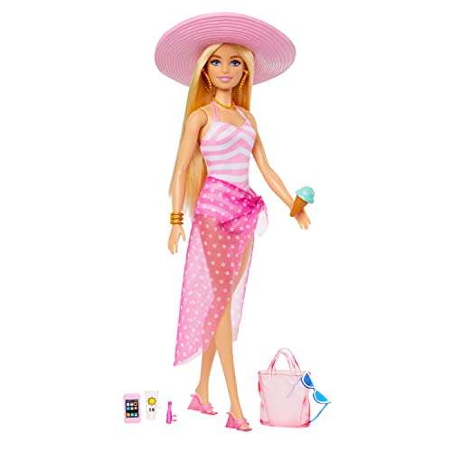 Barbie Bambola con set da spiaggia e accessori