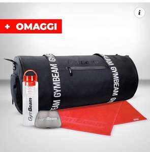 Borsa sportiva Barrel Black - Gymbeam + OMAGGI