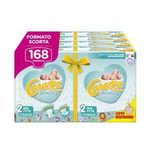 CAREZZA Welcome Baby Mini | Taglia 2 (3-6 kg), 168 pannolini