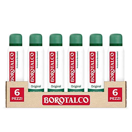 6x Borotalco Deodorante Spray Original, 150 ml