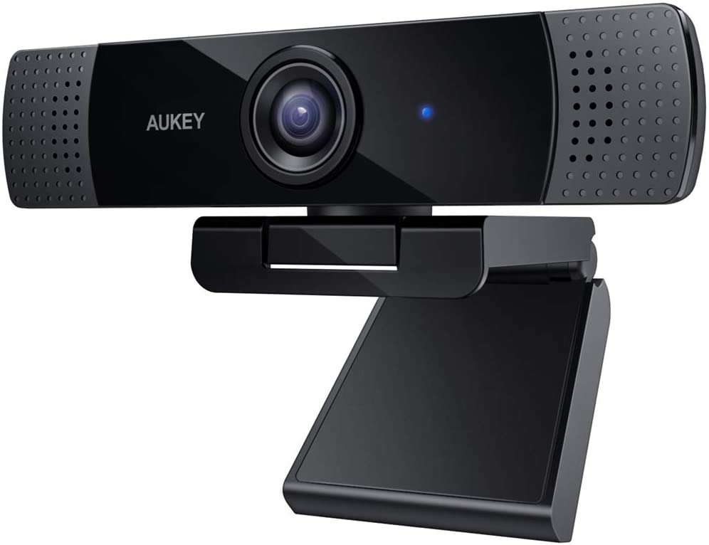 AUKEY Webcam 1080p Full HD con Microfono Stereo, per Video Chat e Registrazione, Compatibile con Windows, Mac e Android