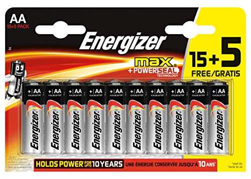 Energizer - Confezione da 20 batterie AA