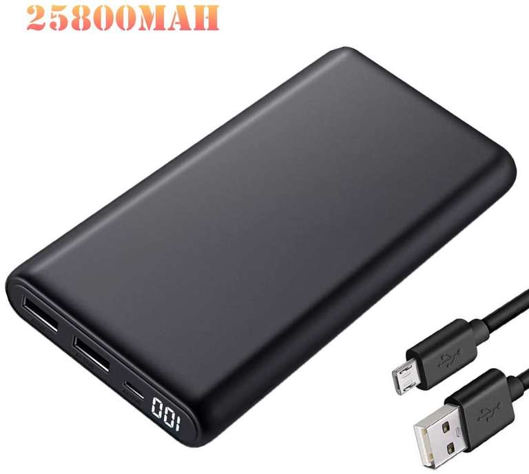 Powerbank 2 USB 25800mAh 13.9€