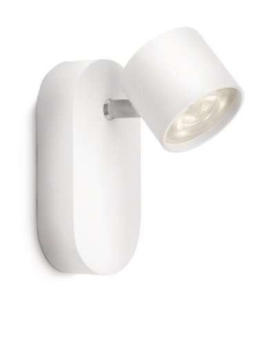Philips Lighting myLiving Star spot LED da parete, Alluminio, Bianco [Classe di efficienza energetica A]