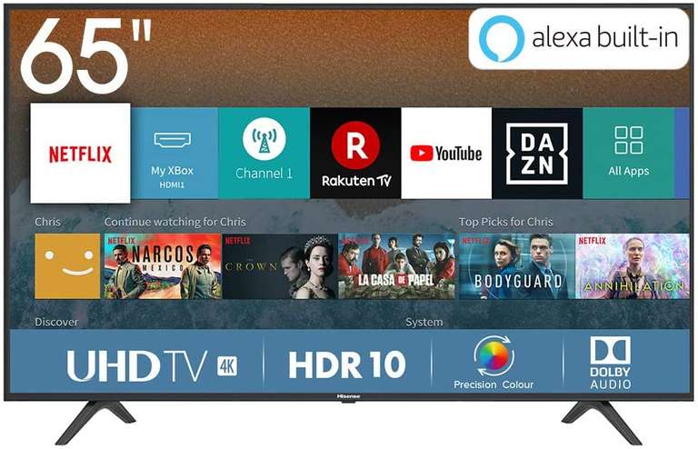 Smart TV Hisense 65" HDR10 4K 499€