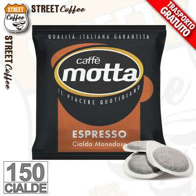 150 Cialde Filtro carta Caffè Motta NO BORBONE ESE 44mm Miscela Rossa Cremoso *