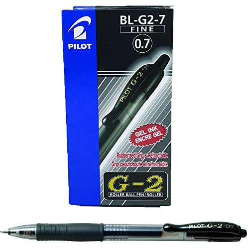 12 penne Pilot G207 (0,7 mm) NERO