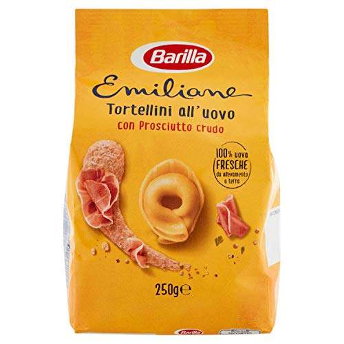 Barilla Pasta all'Uovo Ripiena Le Emiliane Tortellini con Prosciutto Crudo - 250 g