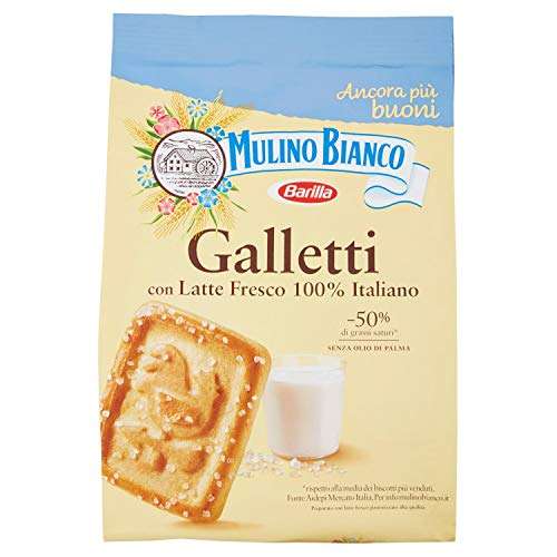 Mulino Bianco Biscotti Frollini Galletti e Macine, Colazione Ricca di Gusto - 800 gr