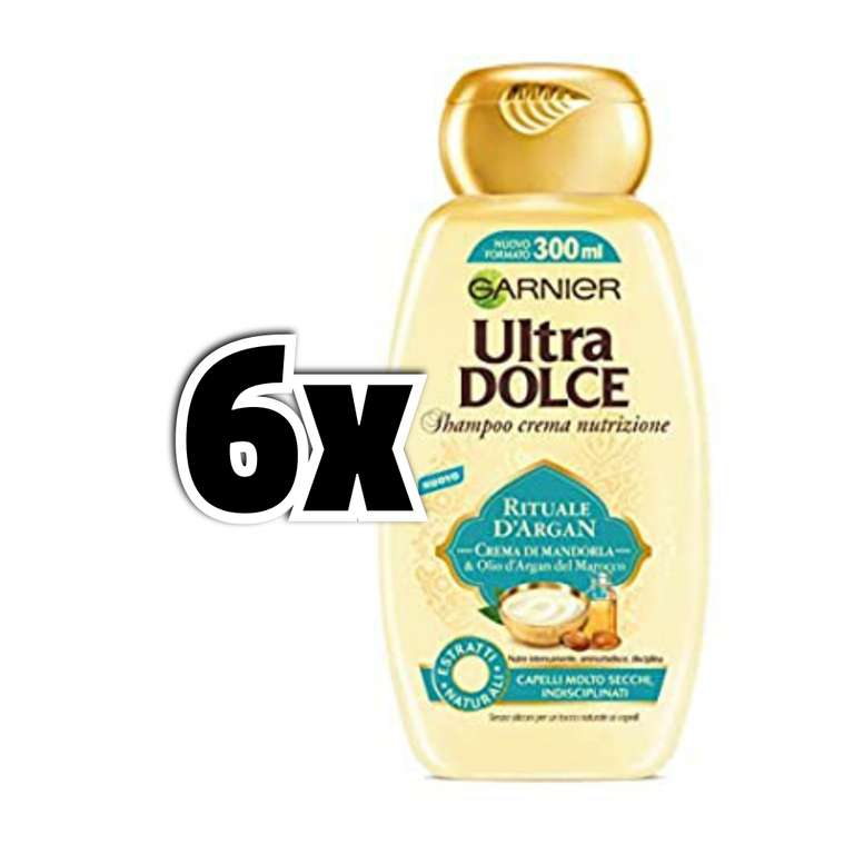 6x Garnier Ultra Dolce Shampoo Rituale d'Argan