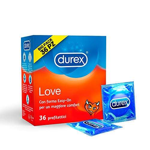 Durex Love Preservativi Maxiformato 36 Profilattici