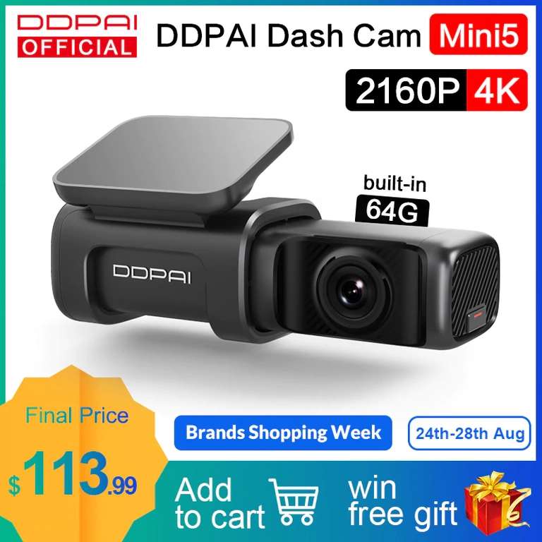 Videocamera Per Auto DDPai Mini5 4K 2160P UHD
