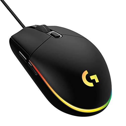 Logitech G203 LIGHTSYNC Mouse Gaming con Illuminazione RGB, 6 Pulsanti Programmabili, Sensore per Gaming, Tracciamento a 8000 DPI