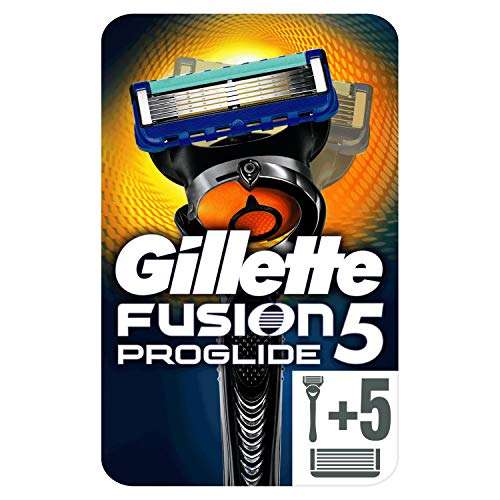 Gillette Fusion5 ProGlide 1 Rasoio da Uomo + 5 Lamette