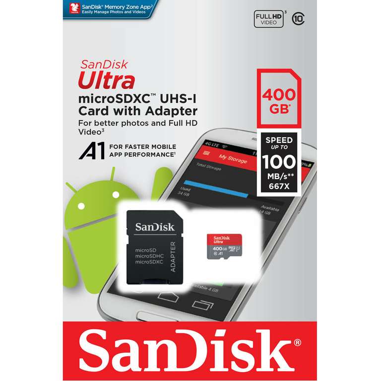 MicroSD 400GB SanDisk Ultra 51.8€