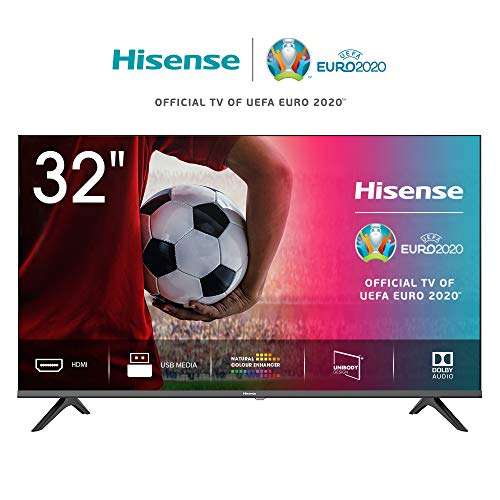 Hisense 32AE5000F TV LED HD 32", Bezelless, USB Media Player, Tuner DVB-T2/S2 HEVC Main10 [Esclusiva Amazon - 2020]