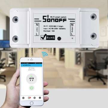 Sonoff Smart WiFi - interruttore telecomando wireless, compatibile con iOS e Android, compatibile con ALEXA, Google Home