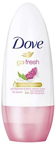 6x 50ml Dove - Deodorante Roll-On Go Fresh, al melograno e all'erba cedrina