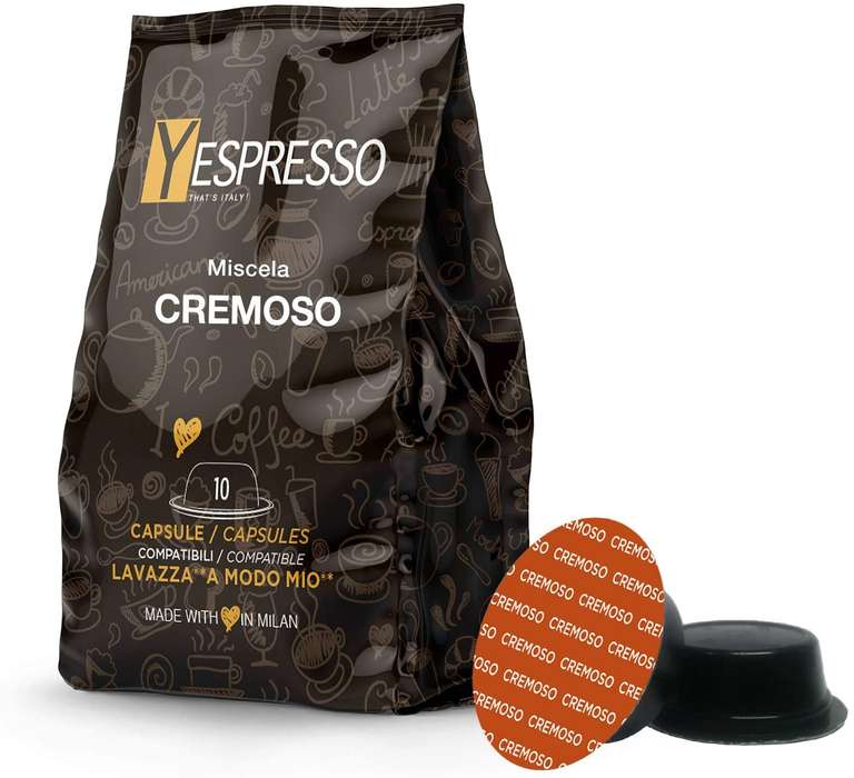 Yespresso Capsule compatibili a Modo Mio Lavazza ( Cremoso 100 pz)