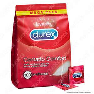 Preservativi DUREX CONTATTO COMFORT 100 Profilattici Confezione Convenienza