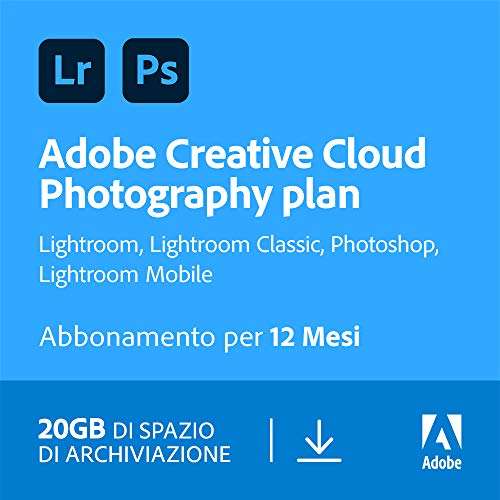 Adobe Creative Cloud Photography Plan with 20GB | 1 Anno
