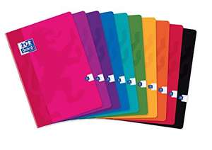 Lotto di 40 quaderni Color Life A4, a quadretti grandi, 96 pagine, con copertina in carta, colori assortiti